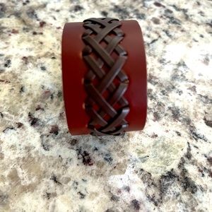 Brown leather cuff